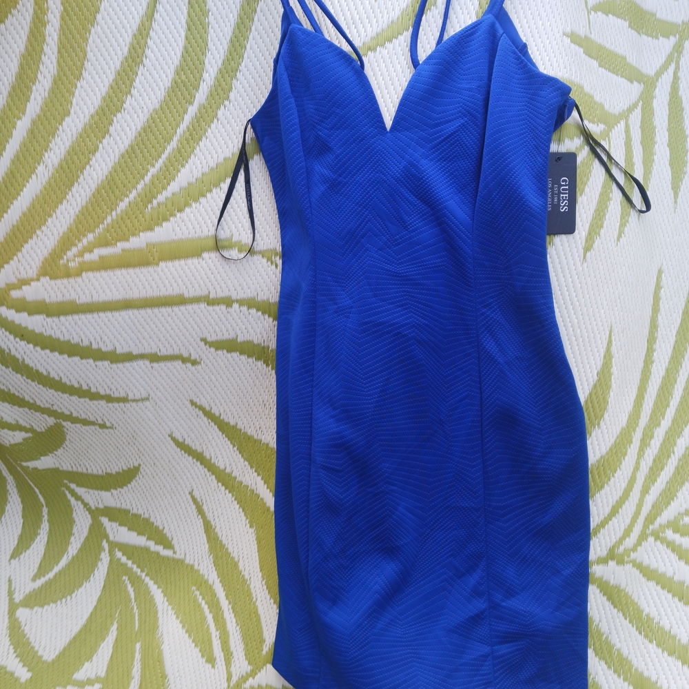 Guess Women's Electric Blue Strappy Mini Dress